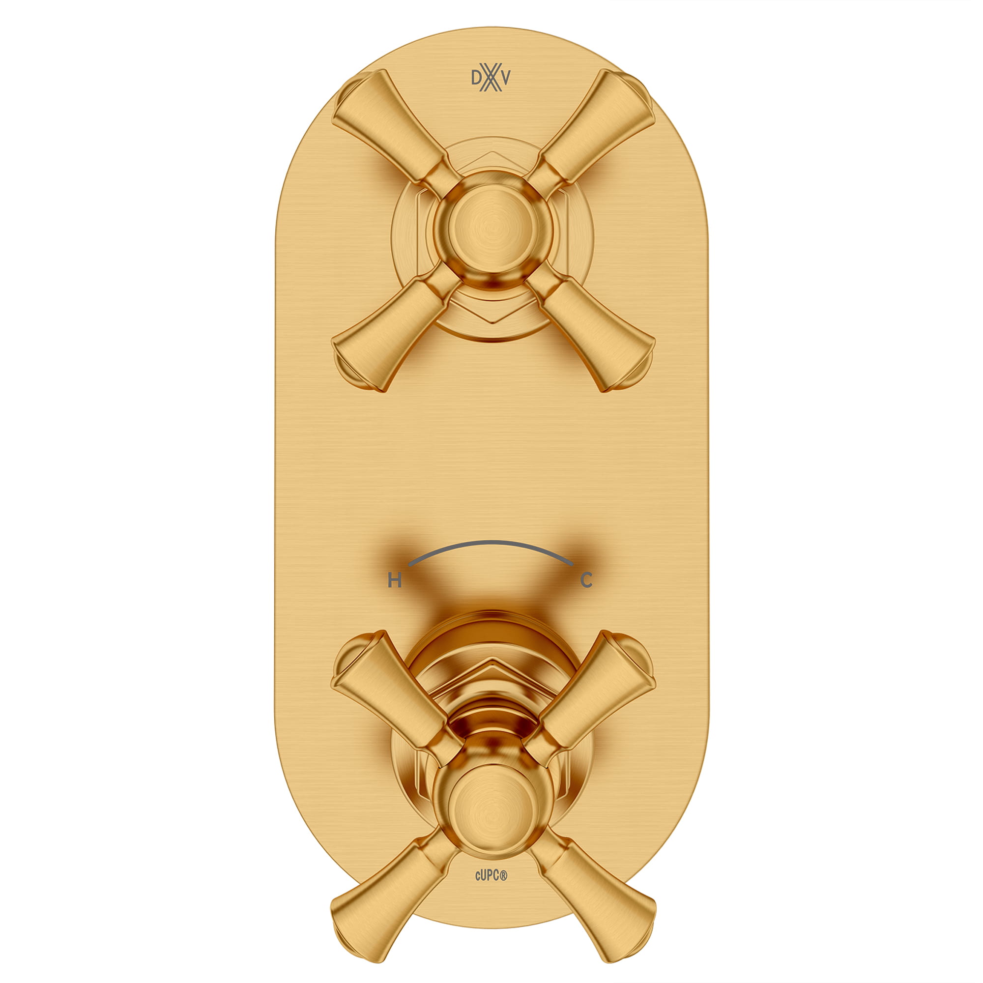 Oak Hill 2-Handle Thermostatic Valve Trim Only with Cross Handles